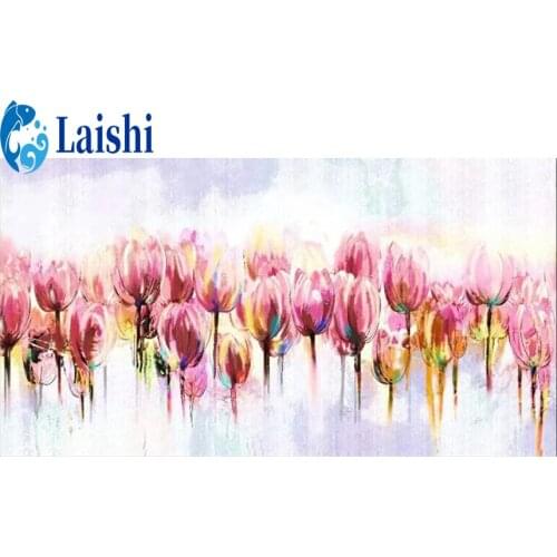 New Diamond painting abstract large size tulip, diamond embroidered diamond mosaic full square round diamond home decoration