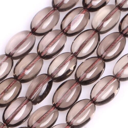 Oval Brown Smoky Quartzs Beads For Jewelry Making Beads Bracelets For Women & Man 15'' Needlework DIY Beads Necklace Trinket