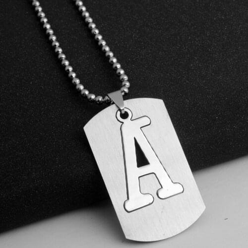 Trendy Stainless Steel 26 Movable Letter Pendant Necklace for Women Beads Chain Necklace Alphabet Women Jewelry Girl Party Gift
