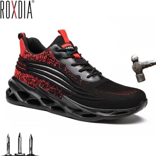 Drop Shipping Mesh Steel Toe Safety Boots Work Shoes for Men Women Anti-impact Construction Plus Size 36-48 RXM650