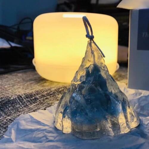 Beautiful iceberg Mountain Scented Candle Silicone Mold DIY Valentines Day Present for friends Soap Mold