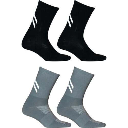 Sports Team Hiking Cotton Hose Reflective Cycling Socks Men Women Bicycle Sport Running Fishing Mid Calf Socks