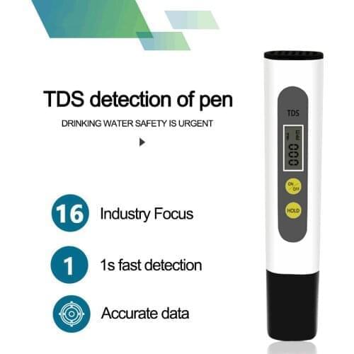 TDS Meter Water Quality Tester Automatic Calibration Tester 0-990 Ppm Meter LCD Display High Accurate Testing Pen Water Meter