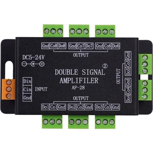 Amplifier DC5-24V for WS2811 , WS2812B， SK6812 , WS2813, WS2815, 6803 , WS2801 led strip