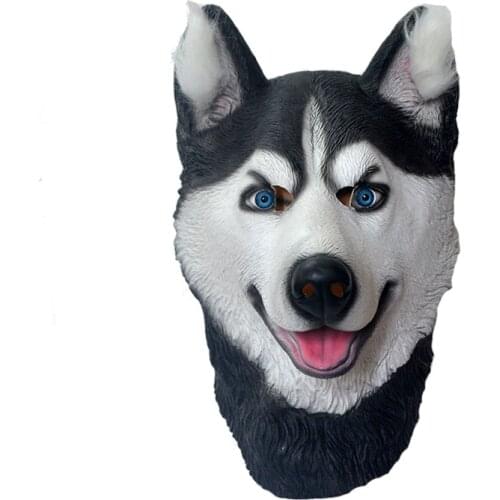 Party Masks Pup Puppy Play Dog Mask Padded Latex Rubber Role Play Cosplay Full Head Halloween Mask