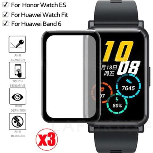 9D Curved Edge Protective film for Huawei Watch Fit Honor Watch ES Smart Watch soft screen protector accessories ( Not Glass