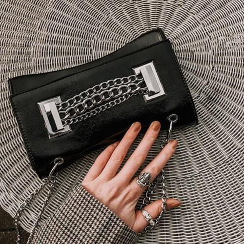 INS female chain decoration bag niche texture small bag retro advanced all-match single shoulder messenger bag purses satchels