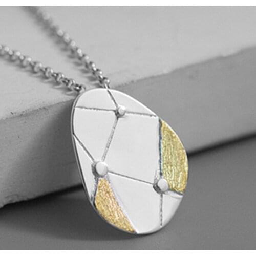 S.EAST SUN 925 sterling silver handmade fashion geometric line Pendant Necklace, suitable for womens party jewelry gifts