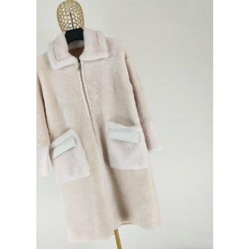 Hiver Femme Manteau Women Coat Winter 2021 New Fashion Long Jacket Slim Natural Real Fur Thick Warm Colorful Linner + FN0098