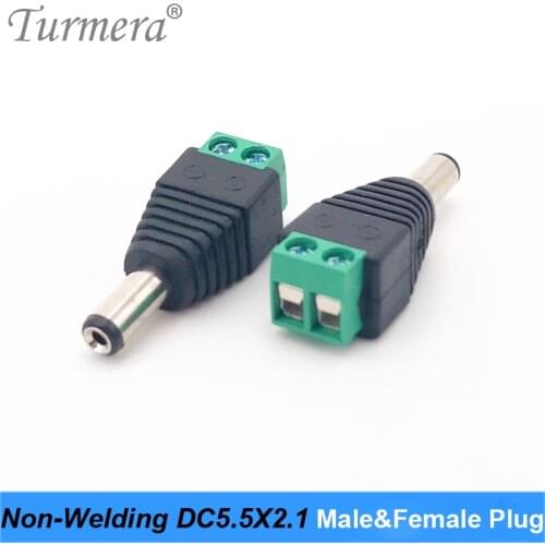 1 Pair Avoid Welding DC 5.5 * 2.1 MM DC 12 v DC Power Male head Female Head Adapter Plug Light with Connector Non-welding Plug