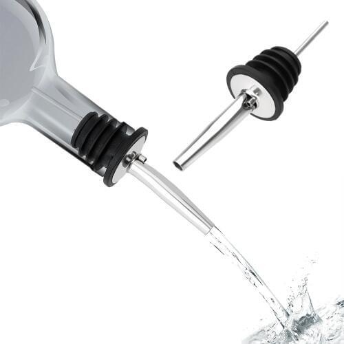 1pc Wine Bottle Pour Spout Stopper Barware Wine Aerator Pourer Stainless Steel Wine Pourer Portable Liquor Spirit Pourer