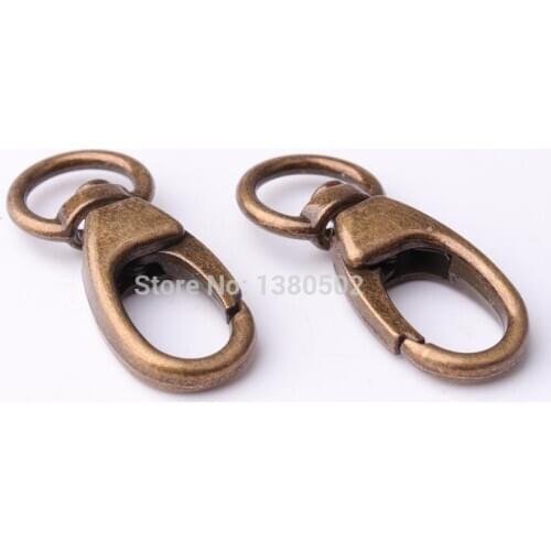 10pcs bronze color 39*16mm metal Snap Hooks swivel buckles for lanyard bag