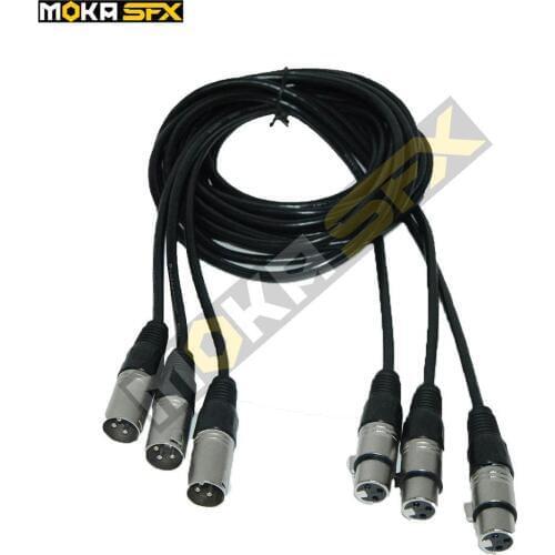 10pcs/lot 5m 3-pin signal connection DMX cable Male / Female XLR Connector tamper-proof cable hot sale