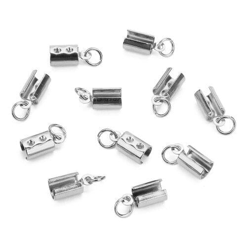 10pcs/lot Clip buckle Metal Alloy Leather cord buckle For DIY bracelet Jewelry Making fg45s