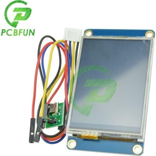 2.4" Nextion USART HMI TFT LCD Display Module 4-wire Resistive Touch Panel For Arduino Raspberry Pi 2 A+ B+ Adjustable Bright