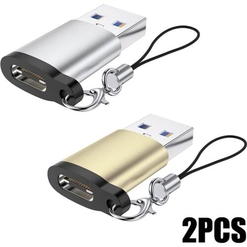 2Pcs Adapter USB Type-C USB Converter USB To Type C OTG Adapter Universal USB Support OTG For Xiaomi For iPhone 12 13 For Tablet