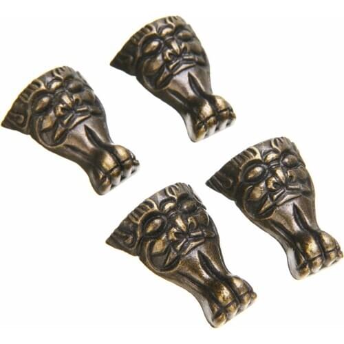 4PCS/Set 29x38mm Antique Wood Box Feet Leg Corner Protector with Screws Furniture Leg Pad Corner Protector Decoration