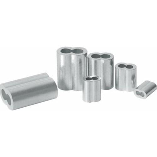 10-100PCS M1.0 M1.2 M1.5 M2 M3 M4 M5 M6 8 Shape Aluminum casing wire rope ferrule cable ties Crimping Sleeve Oval Clip Clamp