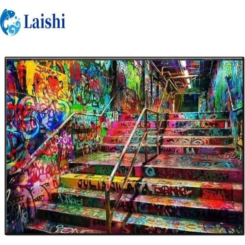 5D diy Graffiti art full round diamond painting cross stitch kits diamond embroidery mosaic pattern picture home decor gift