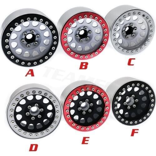 4PCS Metal 2.2 Beadlock Wheel Rim Hub for 1/10 RC Rock Crawler Axial SCX10 90046 RR10 Wraith TRAXXAS TRX4