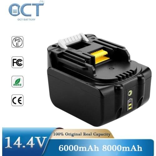 Makita BL1430B 14.4V 6.0Ah Lithium Battery Compatible for Makita ML185 TD140D TW251D BCS550Z Rechargeable Cordless Power Tools