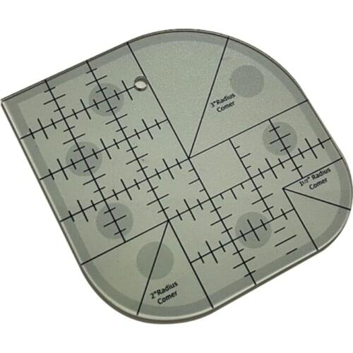 Acrylic Quilters' Ruler with Colored Grid Lines Easy Precision Cutting Long for Quilting Sewing Crafts Black Lime Green 85AC