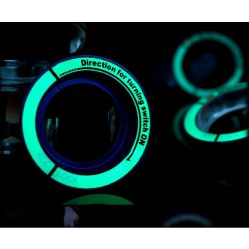 Car luminous ignition switch decoration stickers key hole protection circle For Ford Focus 2 3 4 MK2 MK3 MK4 ST RS kuga 05-16