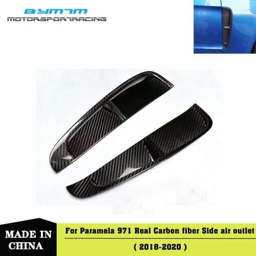 Real Carbon fiber Side bumper air outlet auto parts accessories For Porsche paramela 971