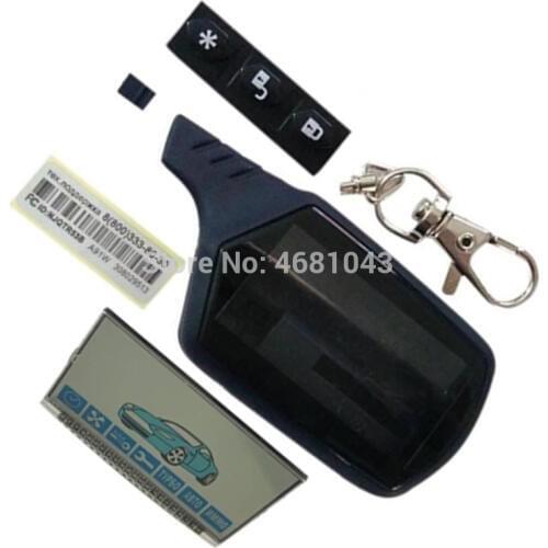 A91 lcd display Metal Pins + LCD keychain body Case For Russian Starline A91 lcd remote Control two way Car Alarm System