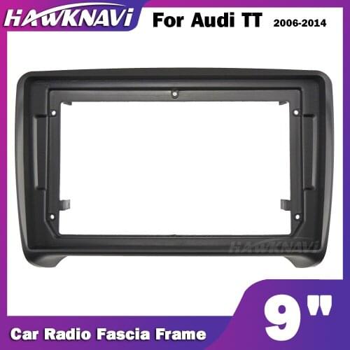 For Audi TT 9" Universal 2 Double Two Din Car Radio Headunit Stereo Fascia Panel Dash Mounting Frame Accessory Trim Kit Face