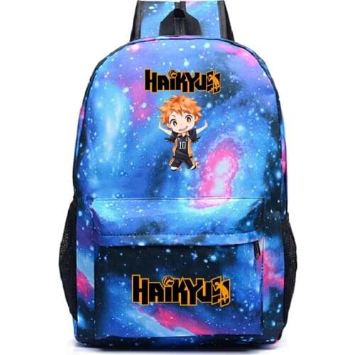 Anime Haikyuu Haikiyu Karasuno Backpack Canvas Backpack Student Schoolbag Unisex Travel Bags Fashion Travel Laptop Shoulders Bag