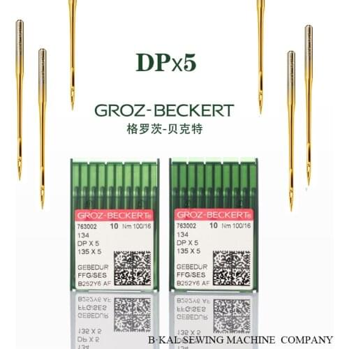 100PCS GROZ BECKERT DPX5 Titanium gold Double needle sewing machine needles Button hole machine needle Knotting machine needles