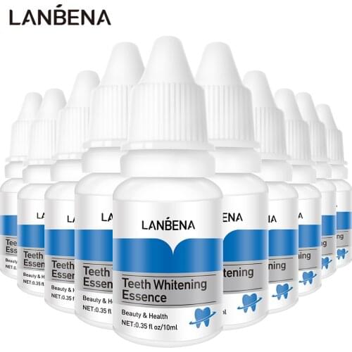 LANBENA Tooth Whitening Powder Dental whitener Oral Hygiene Essence Teeth Cleaning Serum Tooth White Dental Tool Oral Care 10Pcs