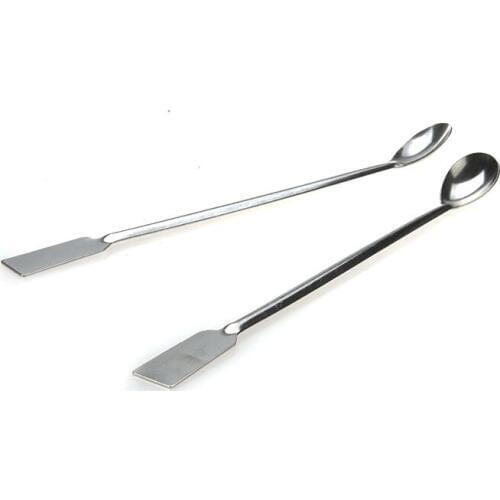 20cm Length Double End Reagent Stainless Steel Lab Sampling Spoon Spatula for Kitchen Gadget Kitchen Goods