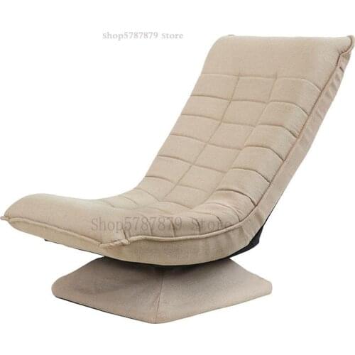 Lazy folding small sofa living room fan small tatami single rotating moon chair bedroom balcony cute recliner