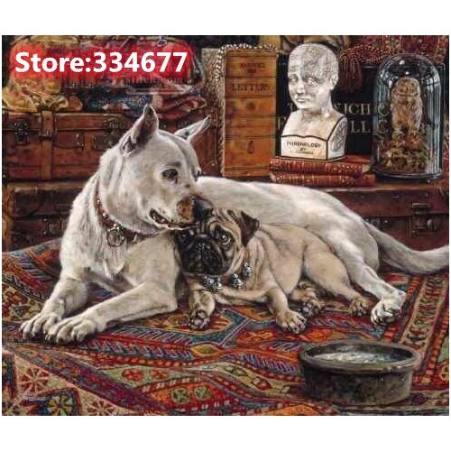Pals Puppy Animal Dog Sewing Kit Top Quality Embroidery Needlework 14CT Unprinted Art Cross Stitch Kits DIY Handmade Decor