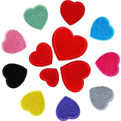 2021 New Love Heart Embroidered Cloth Stickers Fashion DIY Clothes Hat Bag Decorative Patch Sticker