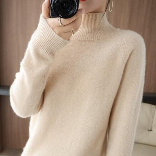 2021 new ladies cashmere sweater 100% pure cashmere knitted pullover sweater thick knitted sweater plus size womens top