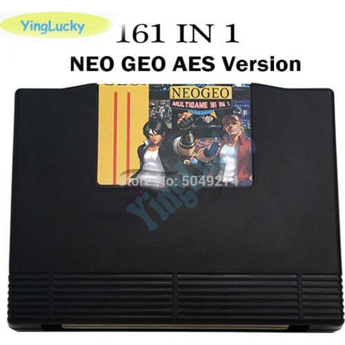 New Arrival Arcade Cassette 161 in 1 NEO GEO AES multi games Cartridge NeoGeo 161 in 1 AES version for Family AES Game Console