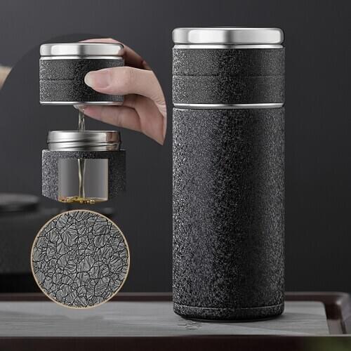 New 500ml Tea Thermos Vacuum Flask Water Bottle 316 Stainless Steel Thermos Cup with Tea Infuser Insulated Tumbler