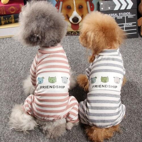Dog Clothes for Small Dogs Striped Jumpsuit for Chihuahua Overalls for Dogs Cat Pet Clothing for Poodles Yorkshire Puppy Costume