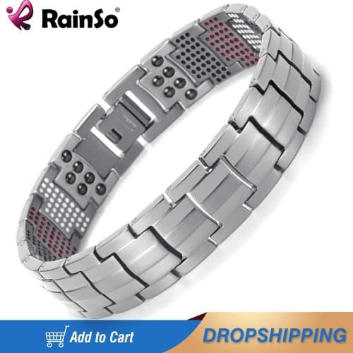 Rainso Men's Silver Bracelets