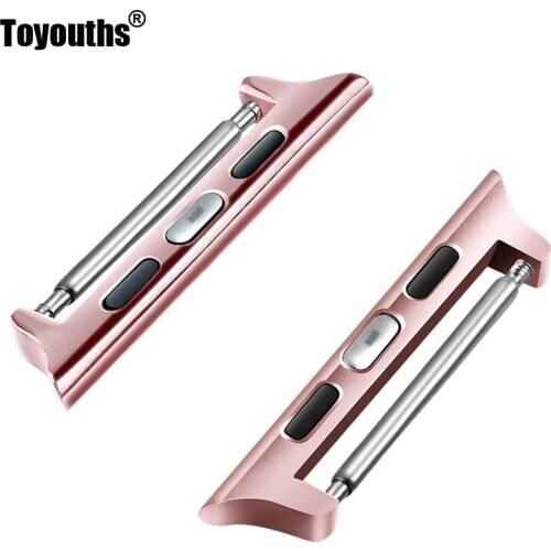 Adapter Connector for Apple Watch Band 5 4 3 2 1 Strap 42mm 38mm 44mm 40mm Stainless Steel Clasp Adaptor Connector with No Tool