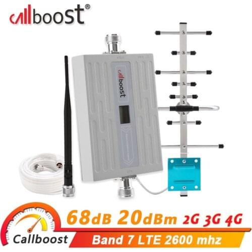 Callboost 2600 mhz signal repeater mobile phone amplifier 4g network repeater cell signal amplifier band 7 gsm 2g 3g 4g antenna