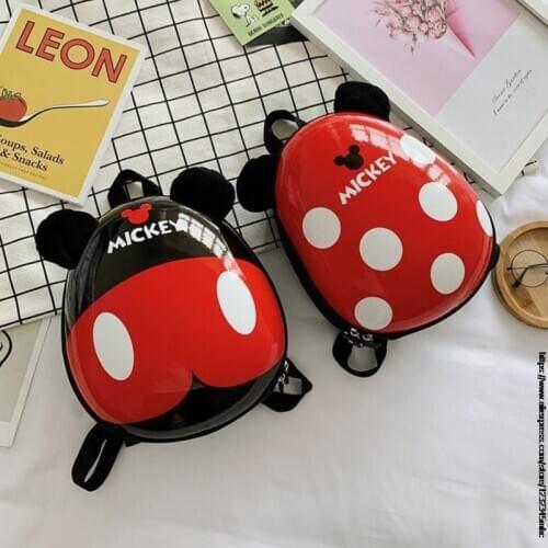 Disney new childrens backpack girl cartoon Minnie mouse bag kindergarten small school bag book bag canvas backpack