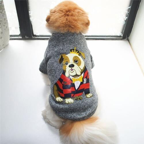 Dog Pattern Warm Pet Dog Jacket Coat Small Medium Dogs Winter Puppy Yorkshire Clothes Cotton Ropa Perro French Bulldog Clothing