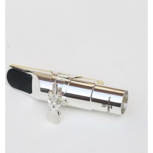 Silver Sax Mouth Piece for Alto Tenor Soprano Saxophone Metal Material