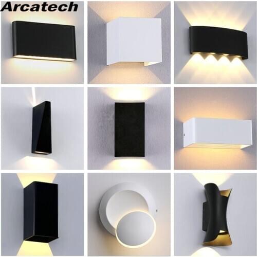 Modern Led Wall Lamp Indoor Stair Light Fixture Bedside Loft Living Room Up Down Home Hallway Lampada Wall Sconces NR-174