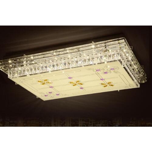 Led living room lamp modern minimalist ceiling lamp rectangular crystal lamp fashion atmosphere lighting lamps LED lighting
