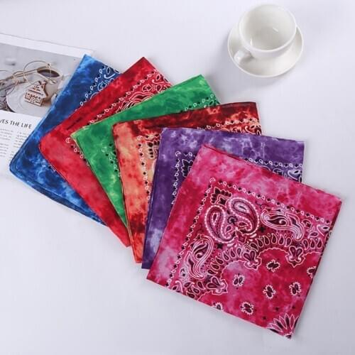 Outdoor hip hop Bandana Scarf 55cm*55cm Cotton camping hiking Headband Printed For Women/Men/Boys/Girls